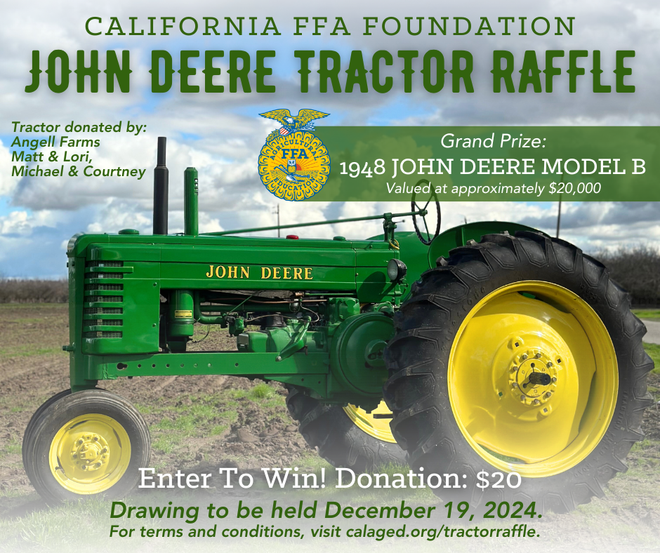 California Ffa Foundation Tractor Raffle California Ffa And